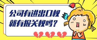 公司有進出口權就有報關權嗎？